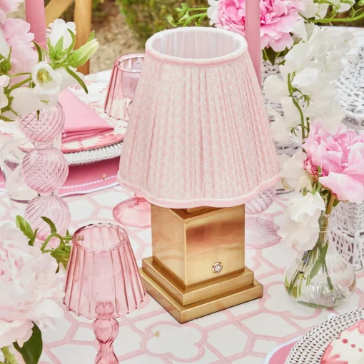 Rechargeable Table Lamps<Mrs. Alice Rechargeable Lamp with Pink Lotus Shade (18cm)