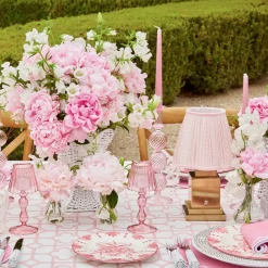 Rechargeable Table Lamps<Mrs. Alice Rechargeable Lamp with Pink Lotus Shade (18cm)