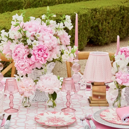 Rechargeable Table Lamps<Mrs. Alice Rechargeable Lamp with Pink Lotus Shade (18cm)