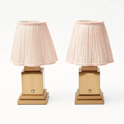 Rechargeable Table Lamps<Mrs. Alice Rechargeable Lamp with Pink Lotus Shade (18cm)