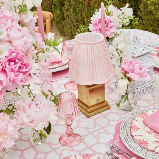 Rechargeable Table Lamps<Mrs. Alice Rechargeable Lamp with Pink Lotus Shade (18cm)