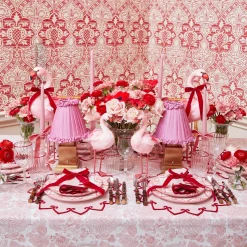 Rechargeable Table Lamps | Summer Lighting<Mrs. Alice Rechargeable Lamp with Pink Frilled Shade (18cm)