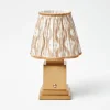 Rechargeable Table Lamps<Mrs. Alice Rechargeable Lamp with Putty Ikat Shade (18cm)