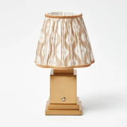 Rechargeable Table Lamps<Mrs. Alice Rechargeable Lamp with Putty Ikat Shade (18cm)