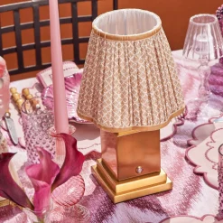 Rechargeable Table Lamps<Mrs. Alice Rechargeable Lamp with Putty Lotus Shade (18cm)