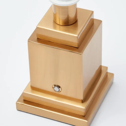 Rechargeable Table Lamps<Mrs. Alice Rechargeable Lamp with Putty Lotus Shade (18cm)