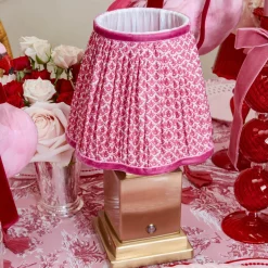 Rechargeable Table Lamps | Summer Lighting<Mrs. Alice Rechargeable Lamp with Raspberry Lotus Shade (18cm)