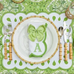 Table Linen Sets | Mrs. Alice Monogram<Mrs. Alice Rectangular Bettina White Placemats & Napkins (Set of 4)
