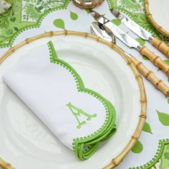 Table Linen Sets | Mrs. Alice Monogram<Mrs. Alice Rectangular Bettina White Placemats & Napkins (Set of 4)