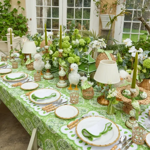 Table Linen Sets | Mrs. Alice Monogram<Mrs. Alice Rectangular Bettina White Placemats & Napkins (Set of 4)