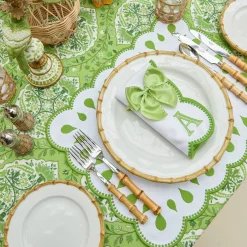 Table Linen Sets | Mrs. Alice Monogram<Mrs. Alice Rectangular Bettina White Placemats & Napkins (Set of 4)