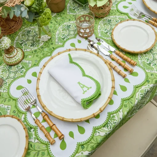 Table Linen Sets | Mrs. Alice Monogram<Mrs. Alice Rectangular Bettina White Placemats & Napkins (Set of 4)