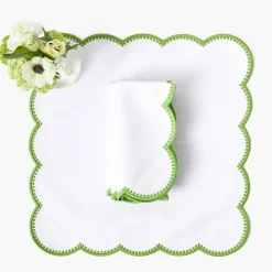 Table Linen Sets | Mrs. Alice Monogram<Mrs. Alice Rectangular Bettina White Placemats & Napkins (Set of 4)