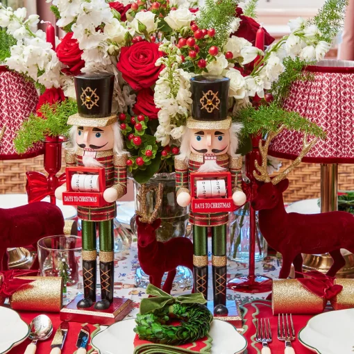 Christmas Decorations<Mrs. Alice Red & Green Christmas Countdown Nutcracker