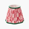 Lampshades<Mrs. Alice Red & Green Ikat Lampshade (18cm)