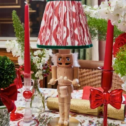 Lampshades<Mrs. Alice Red & Green Ikat Lampshade (18cm)