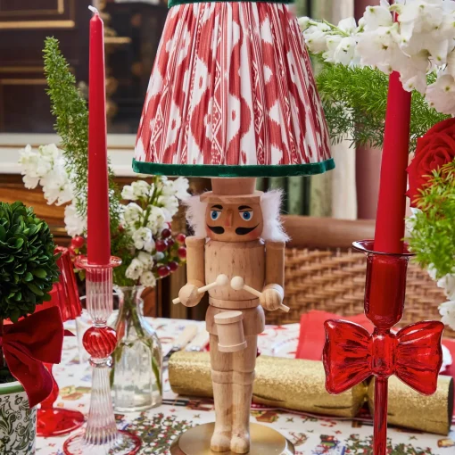 Lampshades<Mrs. Alice Red & Green Ikat Lampshade (18cm)