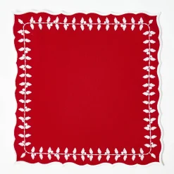 Napkins<Mrs. Alice Red Bow Laurel Napkins (Set of 4)