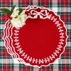 Placemats<Mrs. Alice Red Bow Laurel Placemats (Set of 4)