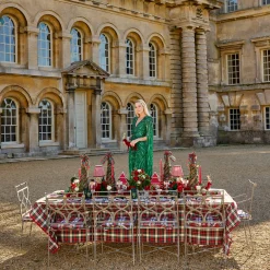 Table Linen Sets<Mrs. Alice Red Bow Laurel Placemats & Napkins (Set of 4)