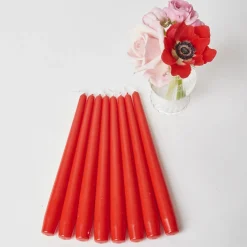 Candles<Mrs. Alice Red Candles (Set of 8)