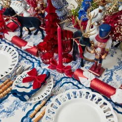 Candle Holders<Mrs. Alice Red Ceramic Bow Candleholder (Pair)