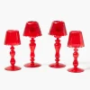 Candle Holders | Tea Light Lanterns<Mrs. Alice Red Glass Lantern Tea Light Holder Set