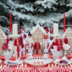 Candle Holders | Tea Light Lanterns<Mrs. Alice Red Glass Lantern Tea Light Holder Set