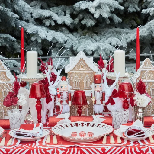 Candle Holders | Tea Light Lanterns<Mrs. Alice Red Glass Lantern Tea Light Holder Set