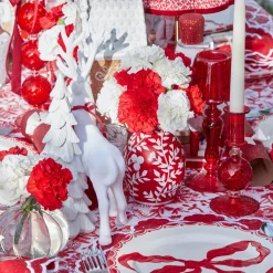 Vases | Vases & Planters<Mrs. Alice Red Hand Painted Tole Bud Vases (Set of 3)