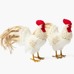 Spring Decorations<Mrs. Alice Ronnie the Rooster (Pair) - 30cm