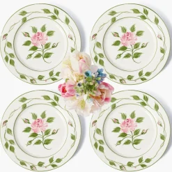 Dinner Plates | Crockery Sets<Mrs. Alice Rose Bud Dinner Plates (Set of 4)