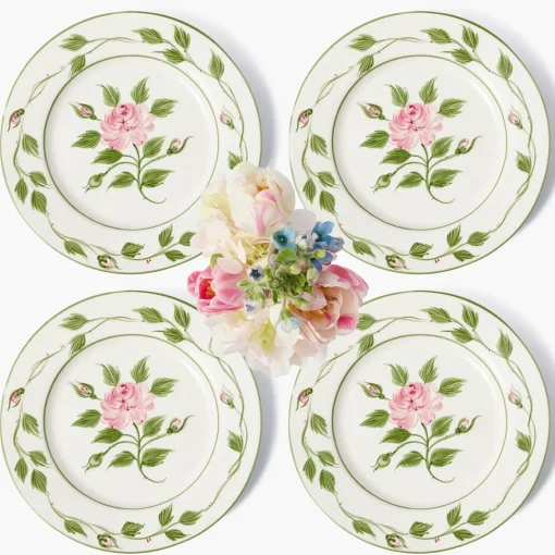 Dinner Plates | Crockery Sets<Mrs. Alice Rose Bud Dinner Plates (Set of 4)