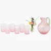 Glassware Sets<Mrs. Alice Rose Hobnail Jug with Emerald Handle & Glasses (Set of 6)
