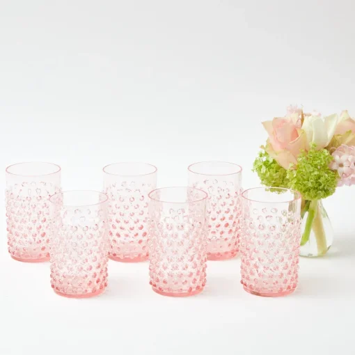 Glassware Sets<Mrs. Alice Rose Hobnail Jug with Emerald Handle & Glasses (Set of 6)