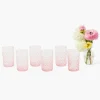 Summer Glassware | Glasses<Mrs. Alice Rose Pink Hobnail Glasses (Set of 6)