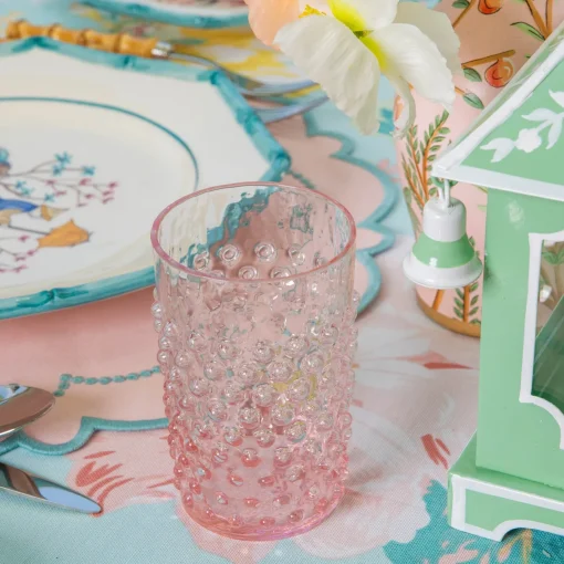 Summer Glassware | Glasses<Mrs. Alice Rose Pink Hobnail Glasses (Set of 6)