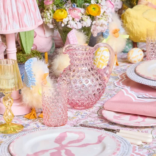 Summer Glassware | Glasses<Mrs. Alice Rose Pink Hobnail Glasses (Set of 6)