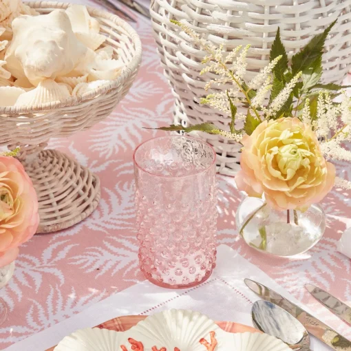 Summer Glassware | Glasses<Mrs. Alice Rose Pink Hobnail Glasses (Set of 6)
