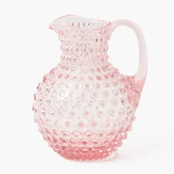 Summer Glassware | Jugs<Mrs. Alice Rose Pink Hobnail Jug