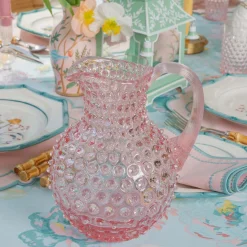 Summer Glassware | Jugs<Mrs. Alice Rose Pink Hobnail Jug