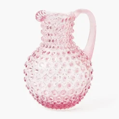 Summer Glassware | Jugs<Mrs. Alice Rose Pink Hobnail Jug