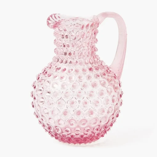 Summer Glassware | Jugs<Mrs. Alice Rose Pink Hobnail Jug