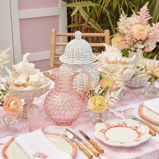 Summer Glassware | Jugs<Mrs. Alice Rose Pink Hobnail Jug