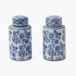 Spring Decorations | For The Homemaker<Mrs. Alice Round Chinoiserie Ginger Jars (Pair)