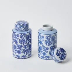Spring Decorations | For The Homemaker<Mrs. Alice Round Chinoiserie Ginger Jars (Pair)