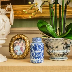 Spring Decorations | For The Homemaker<Mrs. Alice Round Chinoiserie Ginger Jars (Pair)