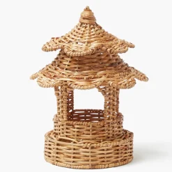 Year-round Decorations | Pagodas & Lanterns<Mrs. Alice Round Scalloped Rattan Pagoda Lantern