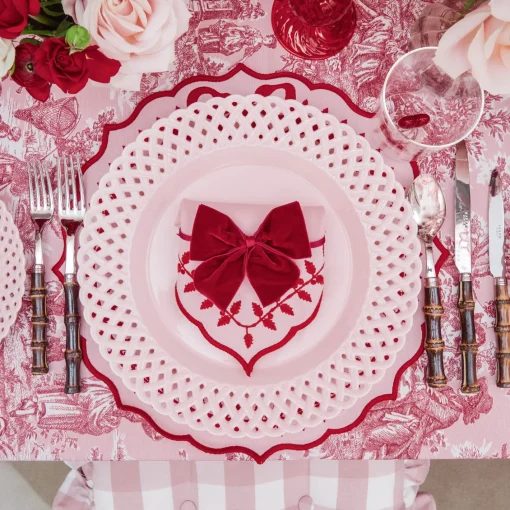 Napkin Rings & Bows<Mrs. Alice Ruby Red Velvet Napkin Bows (Set of 4)