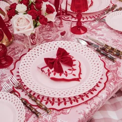 Napkin Rings & Bows<Mrs. Alice Ruby Red Velvet Napkin Bows (Set of 4)